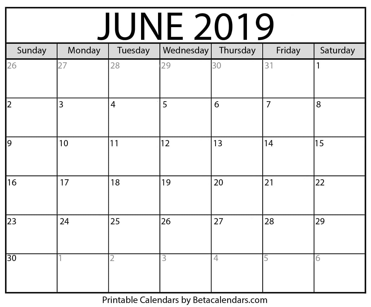 june20193 Best Printable Calendar