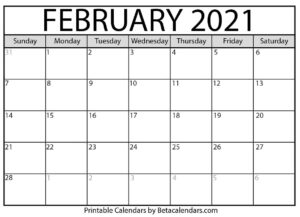 February-2021-Calendar