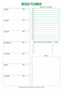 Free Weekly Planner