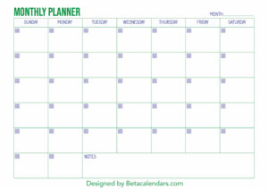 Monthly Planner Template