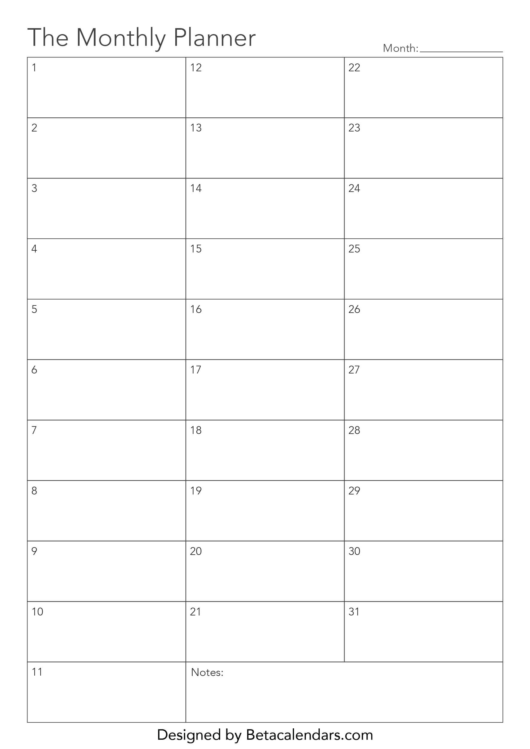 free-printable-monthly-planner-templates