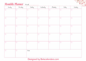 Printable Monthly Planner