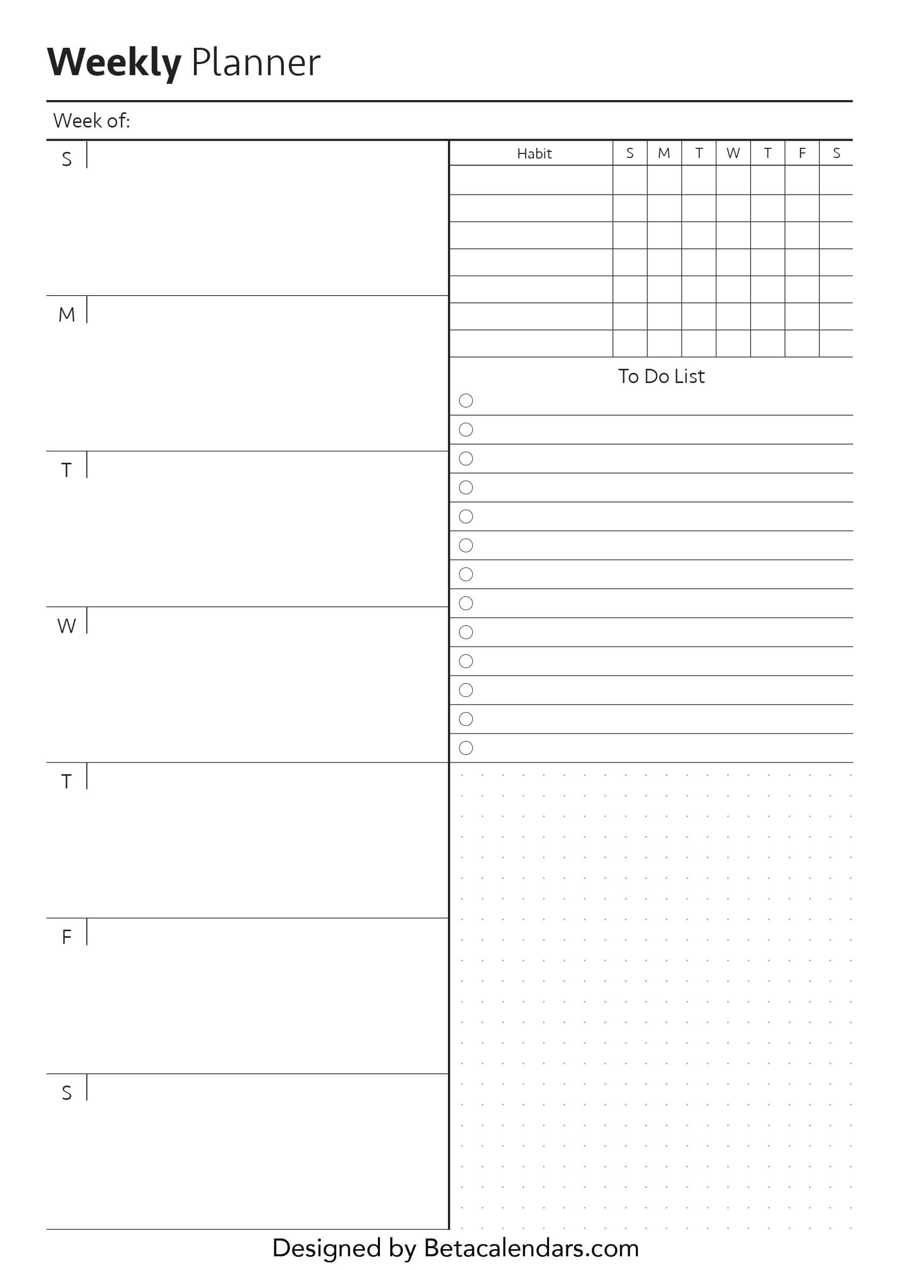 Weekly Planner Template