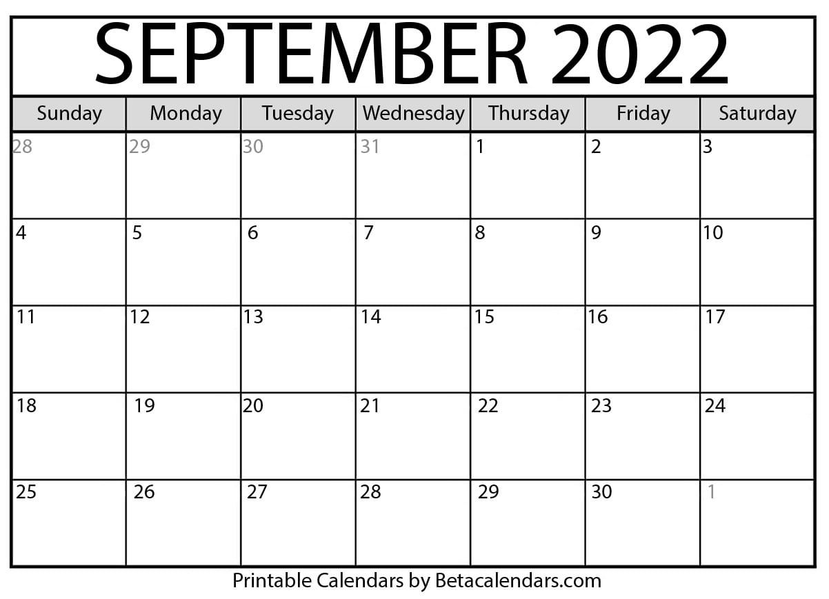 free printable september 2022 calendar