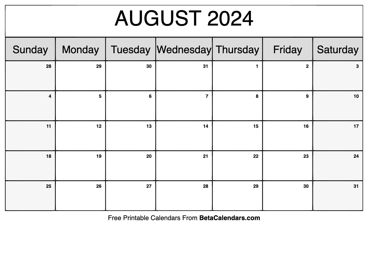 August, 2020