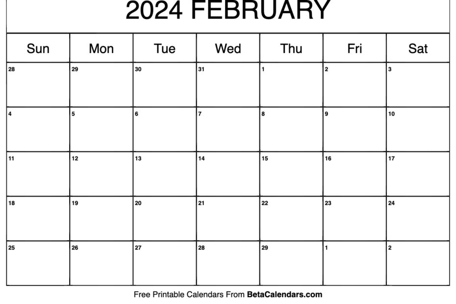 February 2024 Calendar