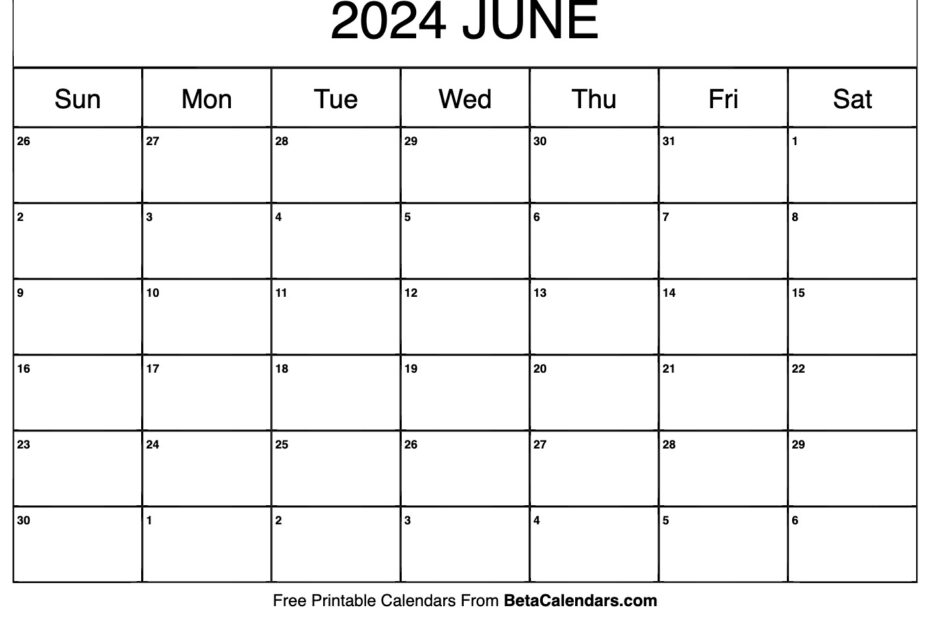 June 2024 Calendar