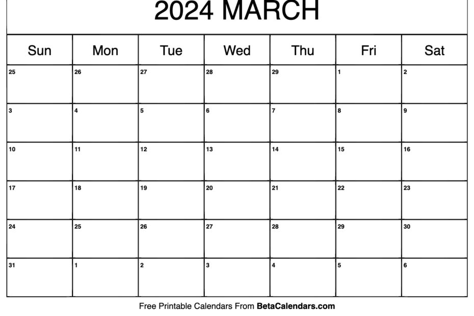 March 2024 Calendar