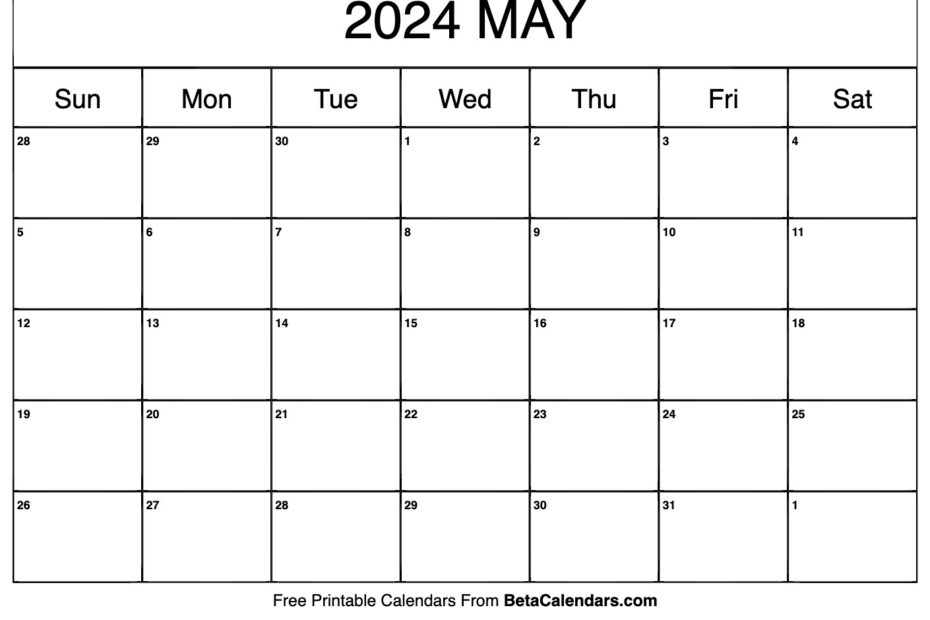 May 2024 Calendar