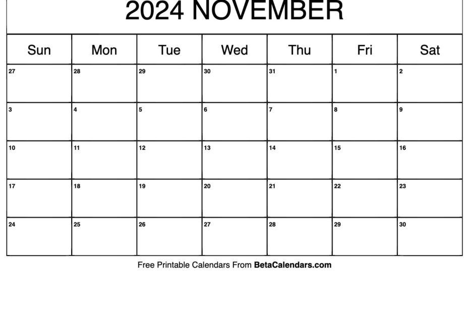 November 2024 Calendar