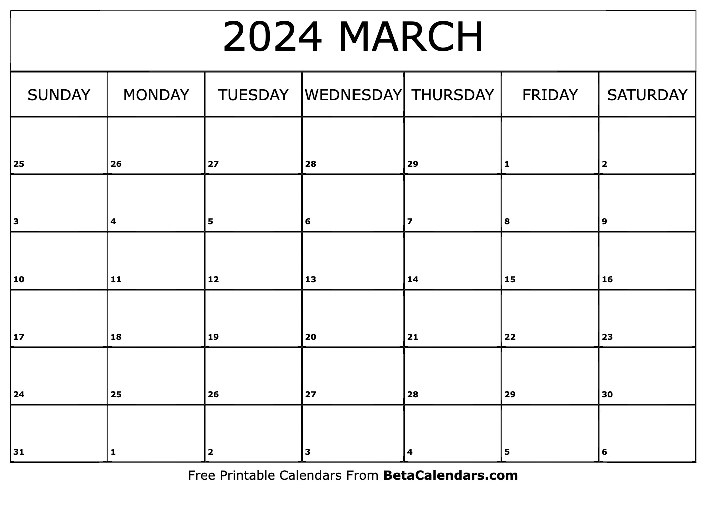 March 2025 Calendar Beta Chery Deirdre