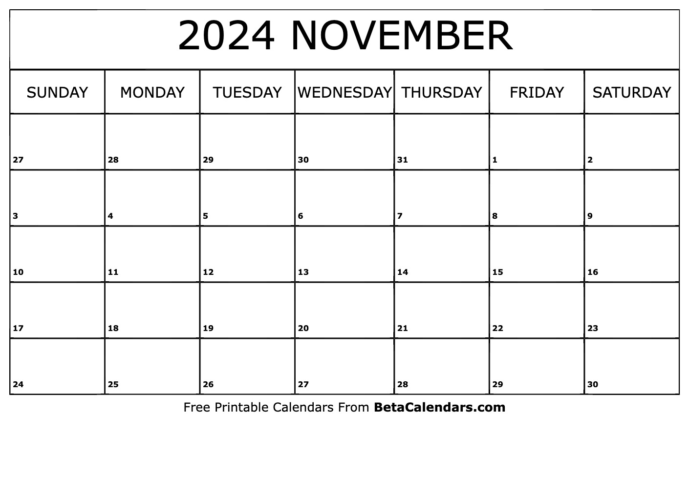 November 2024 Calendar