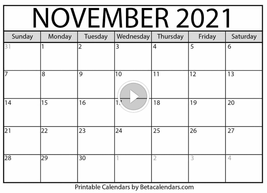 Free Printable November 2024 Calendar