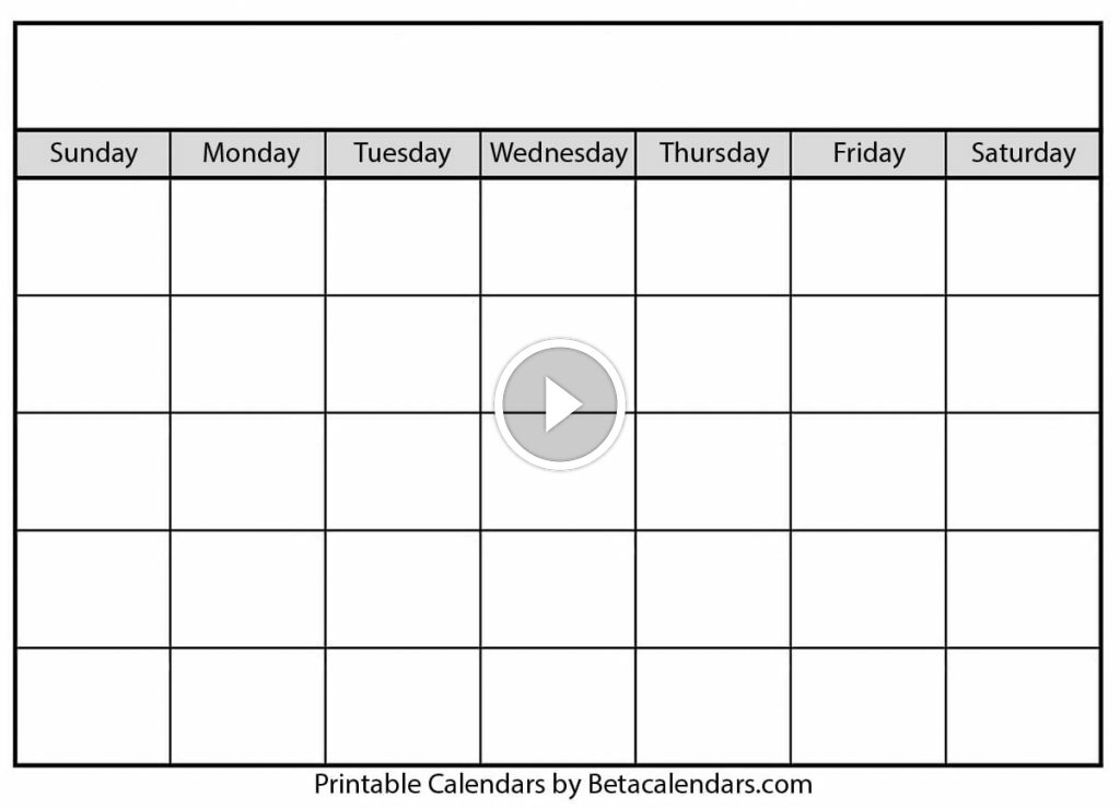 Blank Calendars - 2024 Free Printable